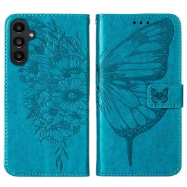 ART BUTTERFLY Husa portofel pentru Samsung Galaxy A15 / A15 5G albastru