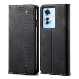 DENIM Husă portofel pentru Oppo Reno11 F 5G negru