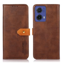 KHAZNEH DUAL-COLOR Husă portofel pentru Motorola Moto G85 5G maro