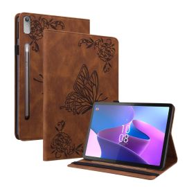 ART BUTTERFLY Husă portofel pentru Lenovo Tab P12 maro