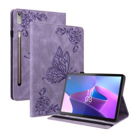 ART BUTTERFLY Husă portofel pentru Lenovo Tab P12 violet