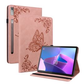 ART BUTTERFLY Husă portofel pentru Lenovo Tab P12 roz