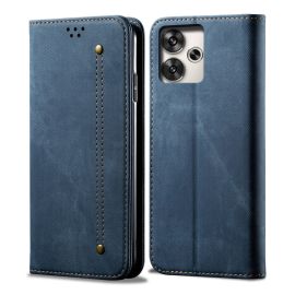 DENIM Husă portofel pentru Xiaomi Redmi 13 albastru