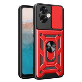 RING CAMERA Husa cu suport pentru Oppo A79 5G roșu