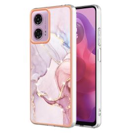 IMD MARBLE Husă de protecție pentru Motorola Moto G04 / G24 / G24 Power ROSE GOLD