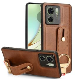 HANDY Husa de protectie cu suport Motorola Edge 40 maro