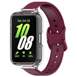 PROTEMIO COVER SET Curea ceas + carcasa Samsung Galaxy Fit3 visiniu