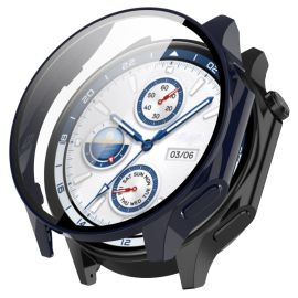 CAPACĂ COMPLETĂ PC Husă din plastic cu sticlă pentru ceasul OnePlus 2 albastru