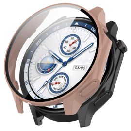 CAPACĂ COMPLETĂ PC Husă din plastic cu sticlă pentru ceas OnePlus 2 roz