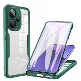 DUAL Husă cu două fețe cu folie Xiaomi Redmi Note 13 Pro+ 5G verde