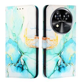 ART MARBLE Husă portofel pentru Oukitel C37 GREEN