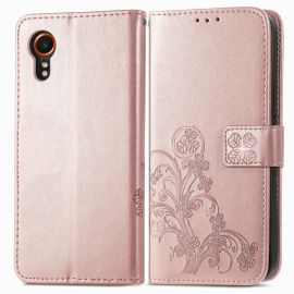 ART FLOWER S Husa portofel pentru Samsung Galaxy Xcover 7 roz deschis