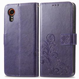 ART FLOWER S Husa portofel pentru Samsung Galaxy Xcover 7 violet