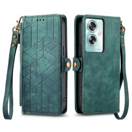 Husa portofel GEOM pentru Oppo A79 5G verde