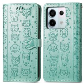 ART ANIMALS Husă portofel pentru Xiaomi Redmi Note 13 Pro 5G / Xiaomi Poco X6 5G verde