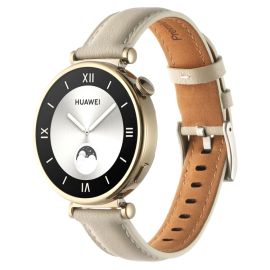LEATHER Curea din piele pentru Huawei Watch GT 4 41mm bej