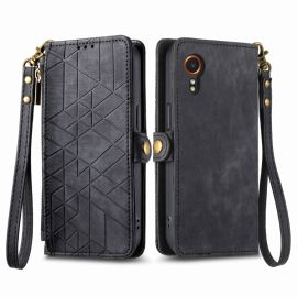 Husa portofel GEOM pentru Samsung Galaxy Xcover 7 neagra