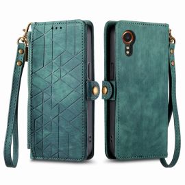 Husa portofel GEOM pentru Samsung Galaxy Xcover 7 verde