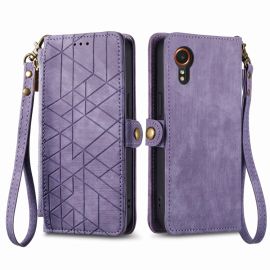 Husa portofel GEOM pentru Samsung Galaxy Xcover 7 violet