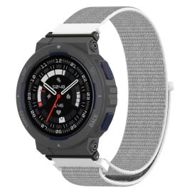 Curea din NYLON pentru Amazfit Active Edge alb-gri