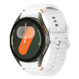 WAVE Curea din silicon pentru Samsung Galaxy Watch 7 (40mm / 44mm) alb