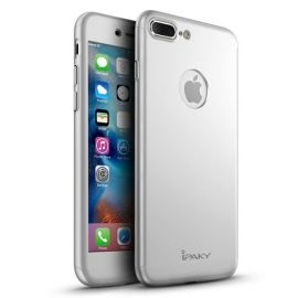 IPAKY protecție 360° IPAKY + sticlă securizată Apple iPhone 8 Plus argintiu