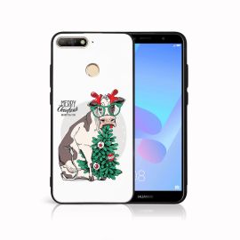 Husă PROTEMIO MY ART cu design de Crăciun Huawei Y6 Prime 2018 CHRISTMAS FERICIT (074)