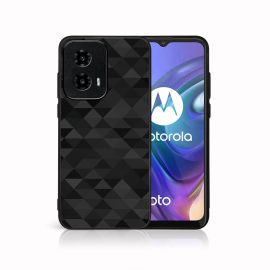 PROTEMIO MY ART Capac de protecție pentru Motorola Moto G04 / G24 / G24 Power BLACK TRIANGURI (232)