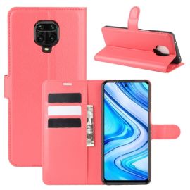 Husa portofel LITCHI Xiaomi Redmi Note 9S / Note 9 Pro red