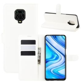 Husa portofel LITCHI Xiaomi Redmi Note 9S / Note 9 Pro alb