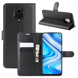 Husa portofel LITCHI Xiaomi Redmi Note 9S / Note 9 Pro negru