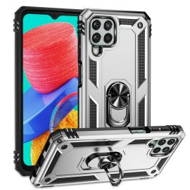 Husa RING cu suport pentru Samsung Galaxy M33 5G argintiu