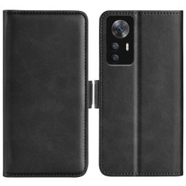 Husa portofel SIDE pentru Xiaomi 12T / 12T Pro neagra