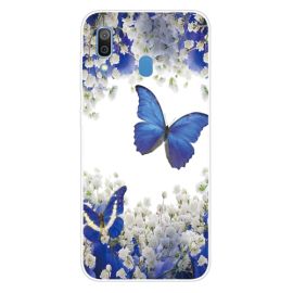 ART silicon acoperă Samsung Galaxy A40 PURPLE BUTTERFLY
