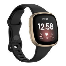 Curea BUTTERFLY pentru Fitbit Versa 4 / 3 / Fitbit Sense neagra