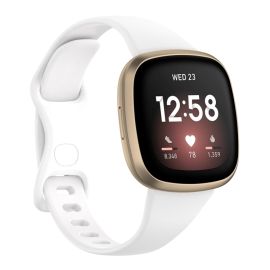 Curea BUTTERFLY pentru Fitbit Versa 4 / 3 / Fitbit Sense alb