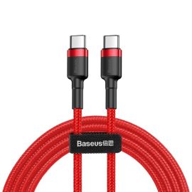 BASEUS CATKLF-H09 Cablu 60W PD 2.0 USB Tip-C - USB Tip-C 2m roșu