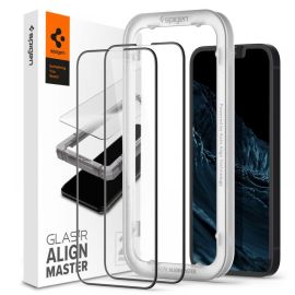 SPIGEN ALM FC sticlă 3D Apple iPhone 14 Plus / iPhone 13 Pro Max negru - 2 bucăți