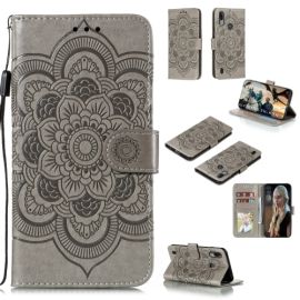 Husa portofel ART Motorola Moto E6S LOTUS gri