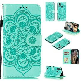 Husă portofel ART Motorola Moto E6S LOTUS verde