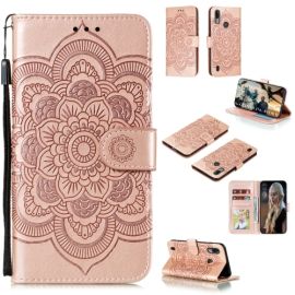 Husa portofel ART Motorola Moto E6S LOTUS roz