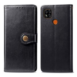 LEATHER BUCKLE caz Wallet Xiaomi redmi 9C negru