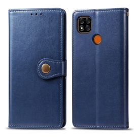 LEATHER BUCKLE caz portofel Xiaomi albastru redmi 9C