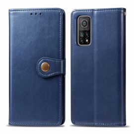 Husă din portofel din LEATHER BUCKLE Xiaomi Mi 10T / Mi 10T Pro albastru