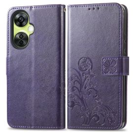 ART FLOWERS Husă portofel One Plus Nord CE 3 Lite 5G violet