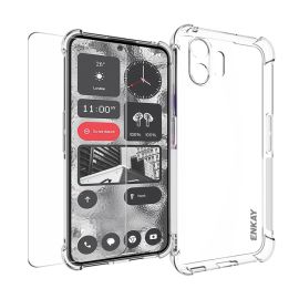 ENKAY SET Husă transparentă + sticlă de protecție 2.5D Nothing Phone 2