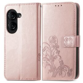 ART FLOWER S Husa portofel Asus Zenfone 10 roz deschis