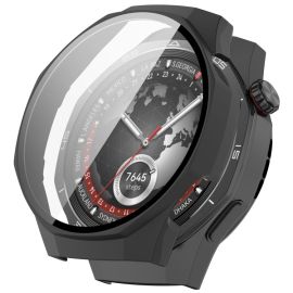 PC FULL COVER Capac din plastic cu sticlă pentru Huawei Watch GT 5 Pro 46mm negru