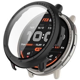 PC FULL COVER Capac din plastic cu sticlă pentru Amazfit Active 2 negru