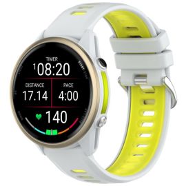 SPORTY Curea de schimb din silicon Garmin Forerunner 970 alb-verde